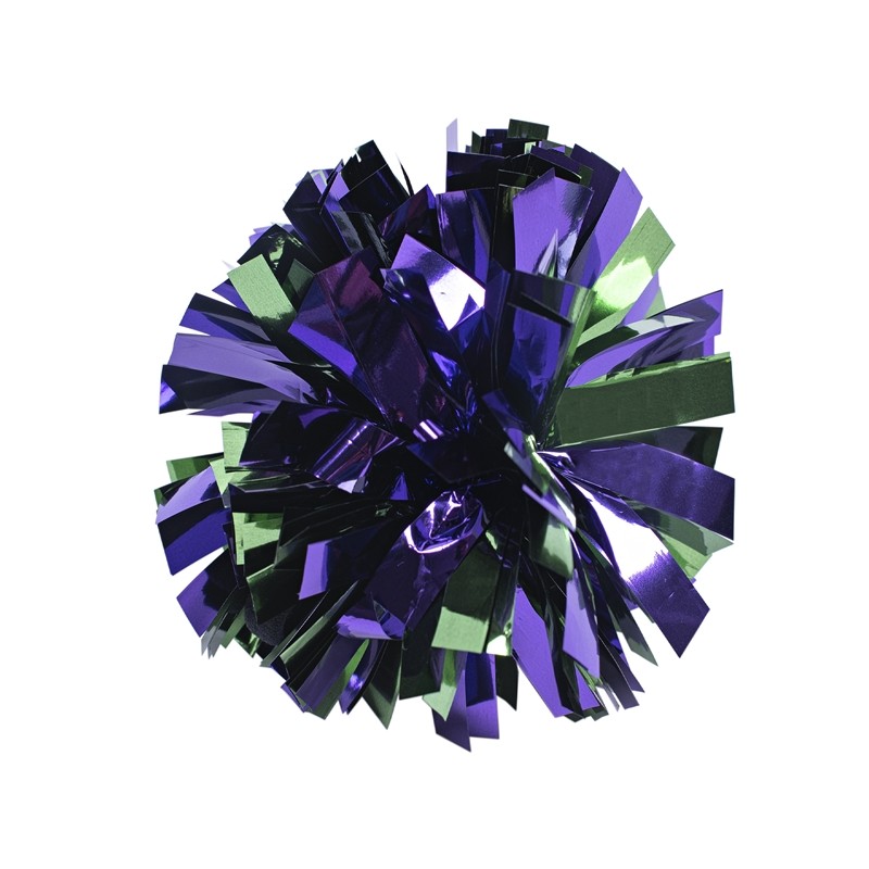 Mini pompones - Verde y violeta
